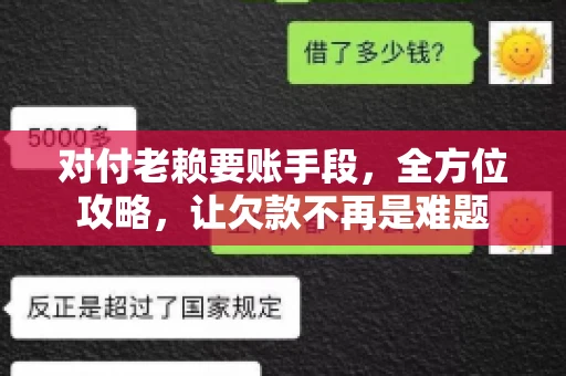 对付老赖要账手段，全方位攻略，让欠款不再是难题