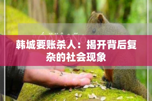 韩城要账杀人：揭开背后复杂的社会现象