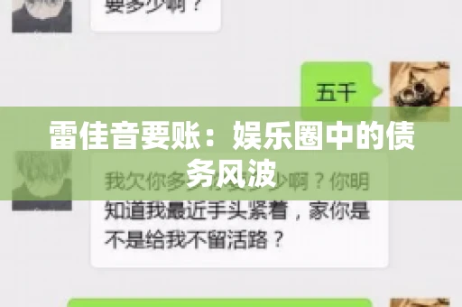 雷佳音要账:娱乐圈中的债务风波 雷佳音要账:娱乐圈中的债务风波