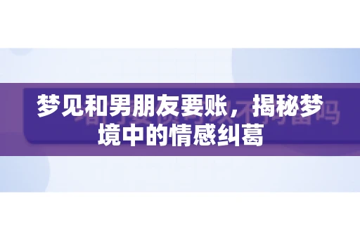 梦见和男朋友要账，揭秘梦境中的情感纠葛