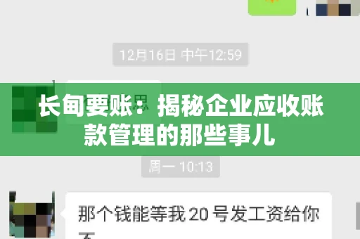 长甸要账：揭秘企业应收账款管理的那些事儿
