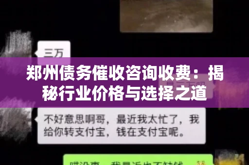 郑州债务催收咨询收费：揭秘行业价格与选择之道
