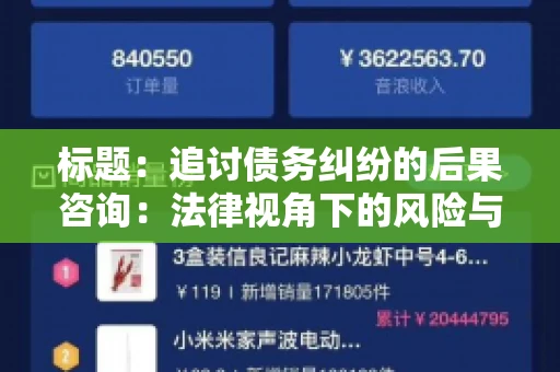 标题：追讨债务纠纷的后果咨询：法律视角下的风险与应对