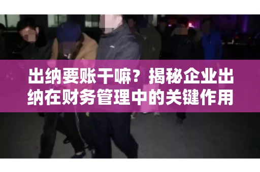 出纳要账干嘛?揭秘企业出纳在财务管理中的关键作用 出纳要账干嘛?揭秘企业出纳在财务管理中的关键作用