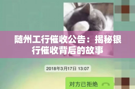 随州工行催收公告：揭秘银行催收背后的故事